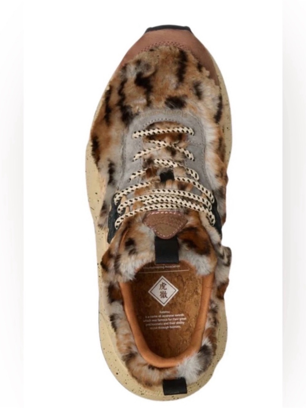NWT Flower Mountain KOTETSU SUEDE ECO-FUR IN GREY & LIGHT BROWN - Picture 4 of 13